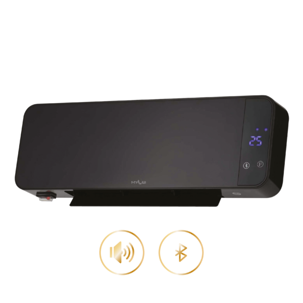 מפזר חום קרמי מנגן לתליה על הקיר שחור - הוטבוקס מיוזיק Hotbox Music